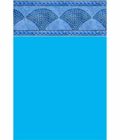 Liner Piscine 75/100 Bleu Foncé - Frise Keops Bleu Dia 5.50m H 1.22m