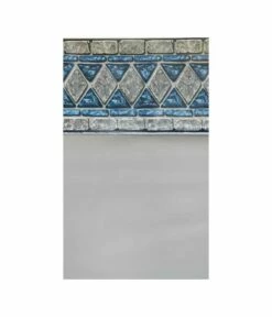 Liner Piscine 75/100 Gris Clair Avec Frise Lancashire Grise Dia 3.60m H 1.20m